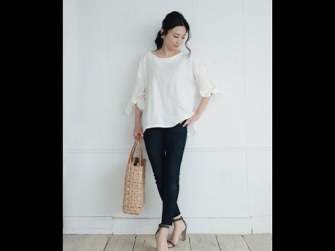 TP025 リボンスリーブブラウス 作り方動画 型紙 how to make