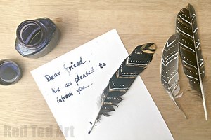 Harry Potter DIY - Feather Quills - Red Ted Art - Kids Crafts