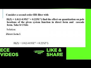 Coefficient quantization error in digital signal processing