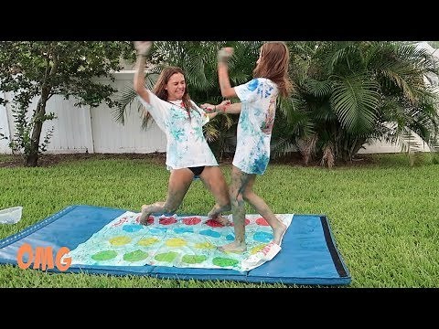 MESSY PAINT TWISTER CHALLENGE | Emma Marie