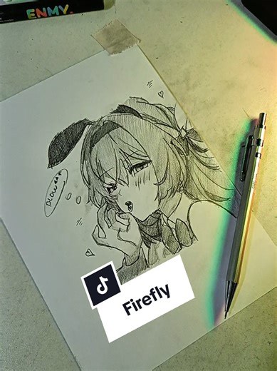 Draw | Firefly 🥀 Firefly lagi pengen sesuatu 🤭 #draw #art #firefly #hsr #honkaistarrail
