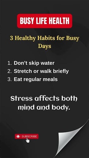 Busy? Try These Health Hacks #healthhacks #viralshorts #busyLife