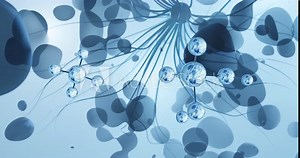 Ammonium dihydrogen phosphate rotating molecular 3d structure ball-and-stick model, looped video fire suppression agents