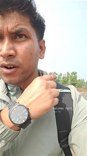 Catching 6th one⛰️ | Harihar fort 🚩 Part 10 Raw & Real #travel #shorts #hitchhiking #trekking