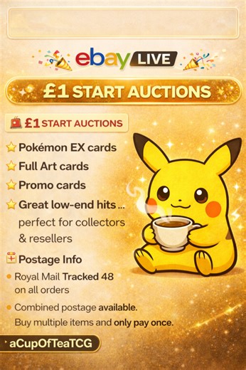Ex's/Full Arts/Promos £1 pound starts Low End | eBay Live UK