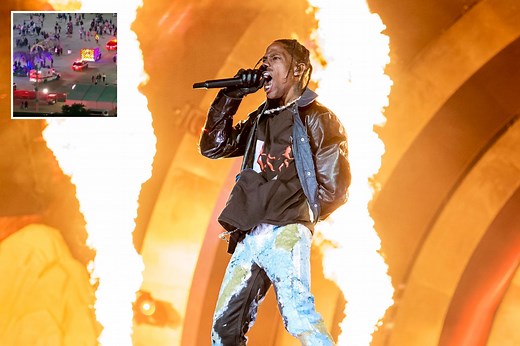 Video shows chaos during Travis Scott's performance at Astroworld festival where eight people were killed and many injured