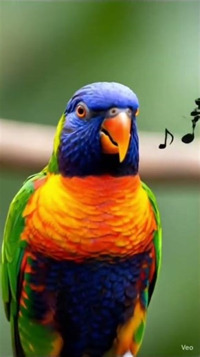 “Colorful Bird Singing & Dancing! Viral Short Video” / “रंग-बिरंगा पक्षी गाता और नाचता हुआ!