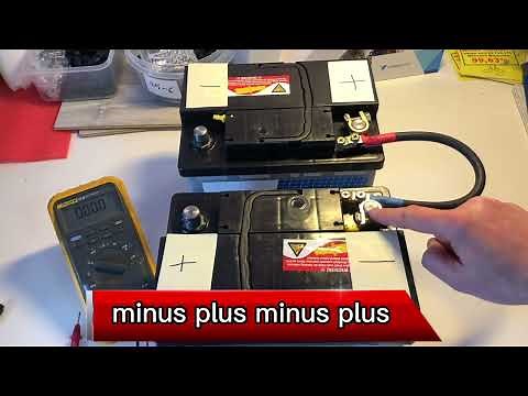 Reihenschaltung von 2 12V Solarbatterien. So gehts!