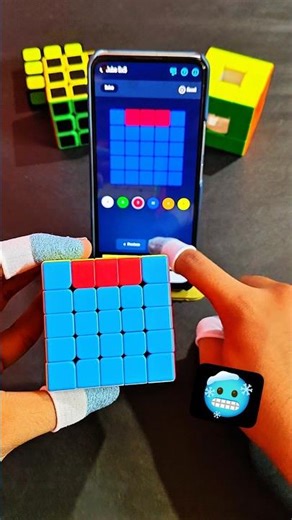 5×5 Cube Solved By AI 🥶😱 #viral #rubikscube #solving #shorts 🔥