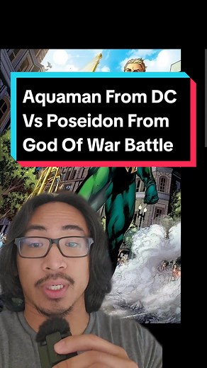 Two gods of the sea battle it out. Aquaman vs Poseidon. #dc #dccomics #comic #godofwar