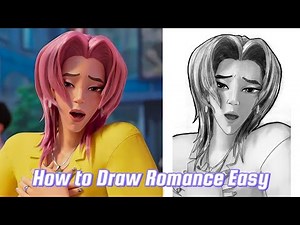 How to draw romance saja boys kpop demon hunters easy