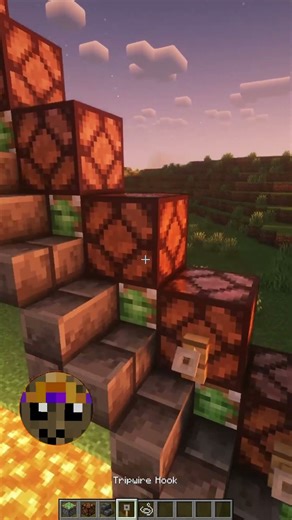 Minecraft Lava Stair #tutorialyoutube