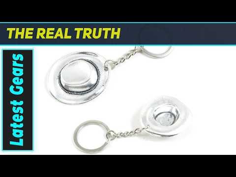 Amazing Bulk Value! 200 PCS Antique Silver Tone Cowboy Hat Keychains B3KS2