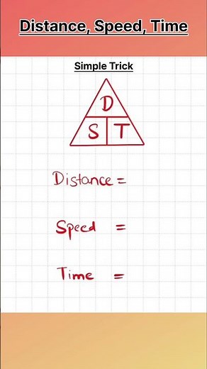 Fastest Way to Learn Distance–Speed–Time | DST Triangle Trick 🚀