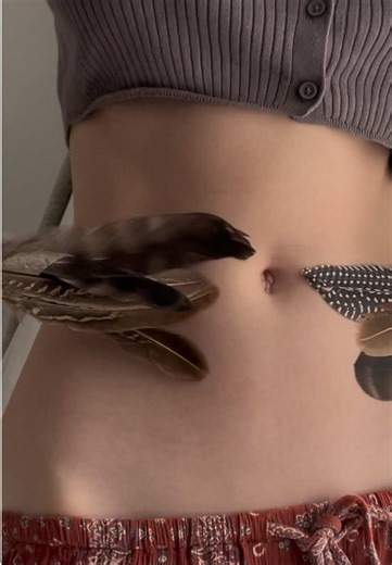 ASMR Feathers on Belly Relaxation Video