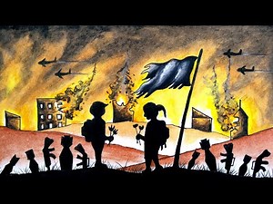 impact of war on a nation drawing/stop war drawing/Russia vs Ukraine war drawing/no war poster