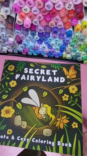 my first attempt at a bokeh effect sky! book is Secret Fairyland by @Wurley #colortok #coloring #wurleyartstudio #coloringbook #coloringpage