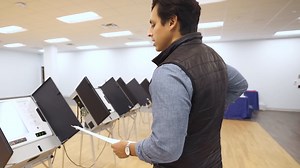 Are you nervous about how to use the voting machines? Nicholas Solorzano, communications manager with the Dallas County Election Department, gives a tour of how to use the machines when you go vote. Remember, early voting begins today and runs through Nov. 1. | KERA