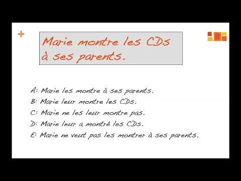 "objet direct" / "objet indirect" (Übung 1)