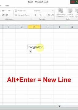 Multiple Line in One Cell in Excel