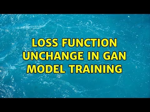 Loss function unchange in GAN model training