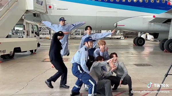 PANORAMA JET リレーダンスを別アングルから 💙✈️ @ANA🇯🇵✈️