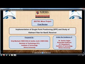 Implementation of Single Point Positioning and Study of Kalman Filter for NavIC Receiver_18BEC046_52