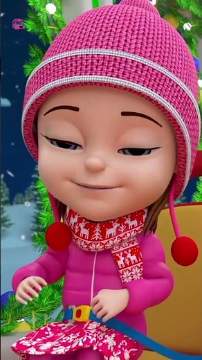 Christmas wheels on the bus #shorts #music #animation #kindergarten #littletreehouse