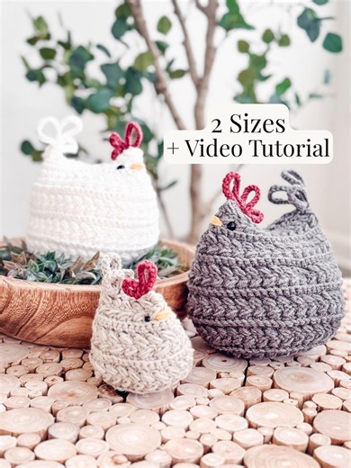 CROCHET PATTERN   VIDEO Wheat Stitch™ Crochet Chicken Pattern  printable Tags 2 Size Options, Crochet Hen Pattern, Crochet Amigurumi Chicken - Etsy