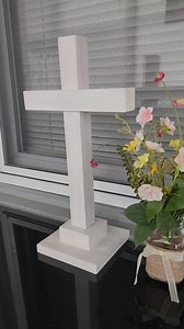 Large Wooden Cross With Base: Rustic Home Chapel Decor - Etsy
