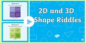 KS1 2D and 3D Shape Riddle PowerPoint