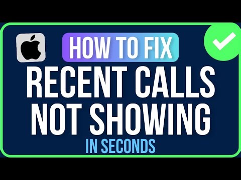RECENT CALLS NOT SHOWING ON iPHONE [FIXED] | iPhone Missed Calls Not Showing Problem
