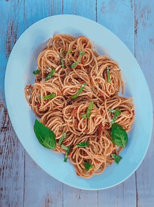 Salami Spaghetti Recipe - Cilantro Parsley