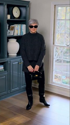 Three Stylish Outfits With One Cable Knit Sweater