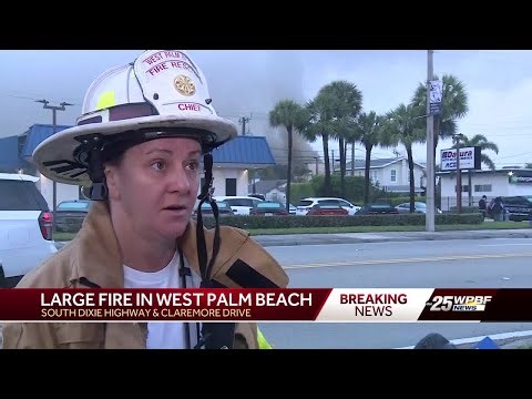 'Shelter in place': West Palm Beach fire chief gives update on Dixie Highway fire