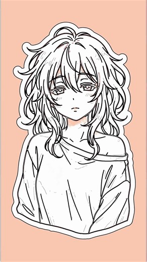 Easy Anime Girl Drawing! Messy Hair & Soft Look for Beginners