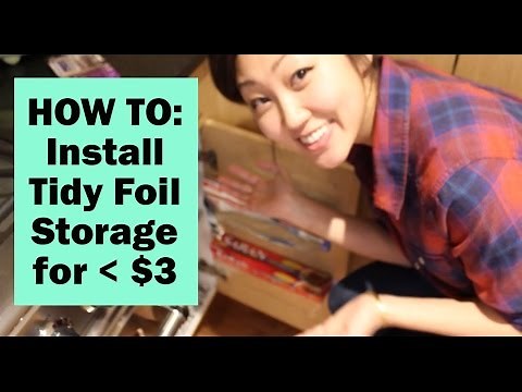 Easy and Clever DIY Way to Store Foil and Saran Wrap in Your Kitchen