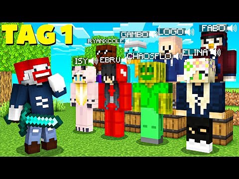 9 YOUTUBER IN EINER MINECRAFT WELT - Minecraft
