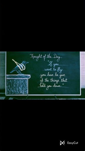 Thought of the Day Chalk Drawing | Motivational Blackboard Art motivation #shorts