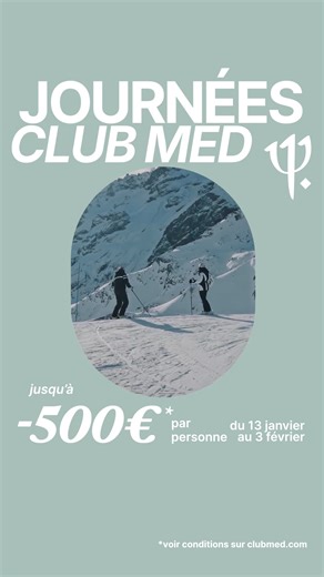 Les Journées Club Med : jusqu'à -500€ par personne sur vos prochaines vacances. | Club Med