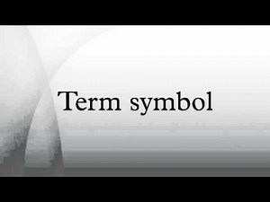 Term symbol