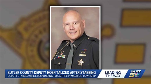 Deputy stabbed while responding to car fire in Butler County; suspect in custody