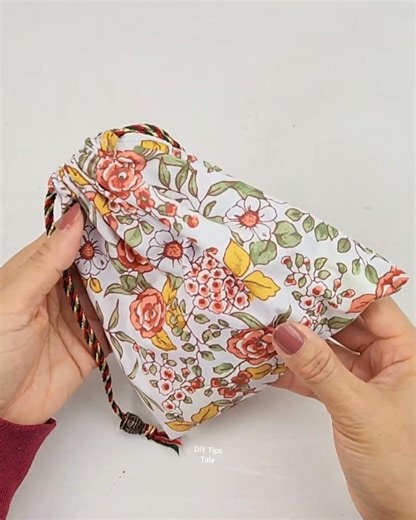 Mini drawstring pouch #sewing