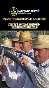 This Is How People Sharpened Scythes Before Machines! #history #didyouknow #youtubeshorts #facts