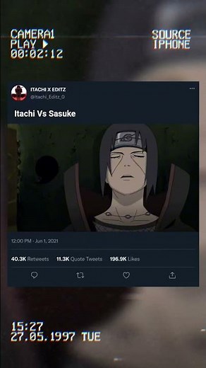 Itachi Vs Sasuke #naruto #anime #anime #itachi