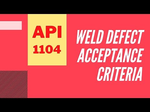[English] API 1104 - Acceptance Criteria for Weld Defects