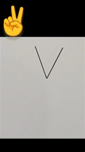 Victory drawing easy✌️|| How to draw victory drawing with V #drawing #art #victory #shorts