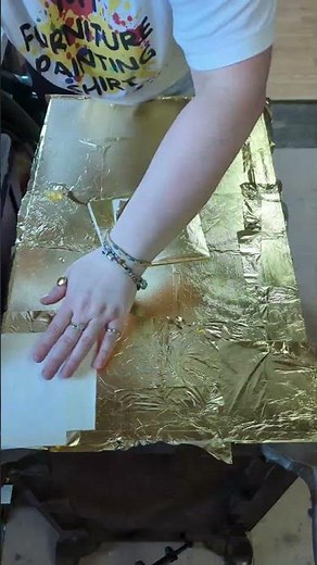 Elevate your furniture game with this step-by-step guide to applying gold leaf! #shorts