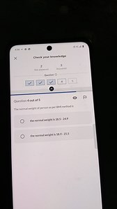 The normal weight of person as per BMI method is?... | Filo