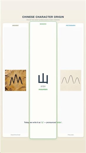 山 (Shān) - Mountain | Chinese Character Origin | MandarinRise